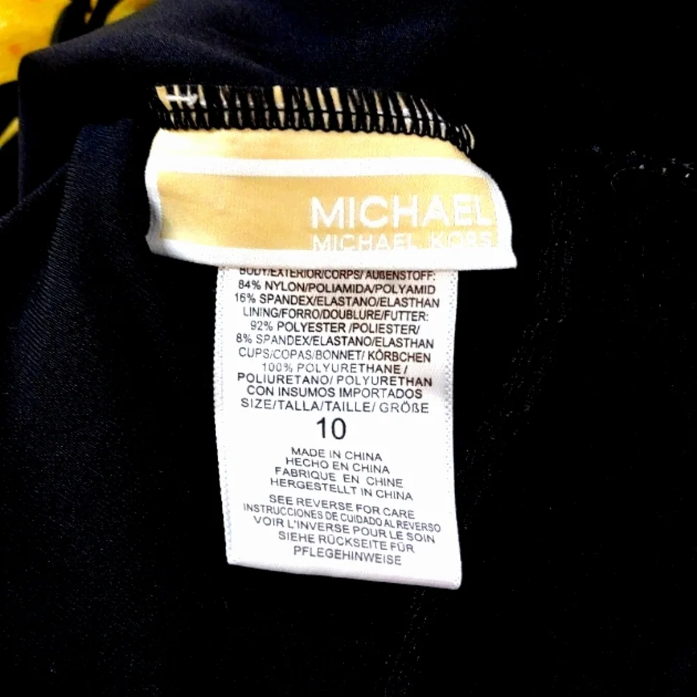 Michael Kors Woman's Black Criss Cross Cut out Swim Suit. No Bra Pads.EUC - Picture 7 of 10